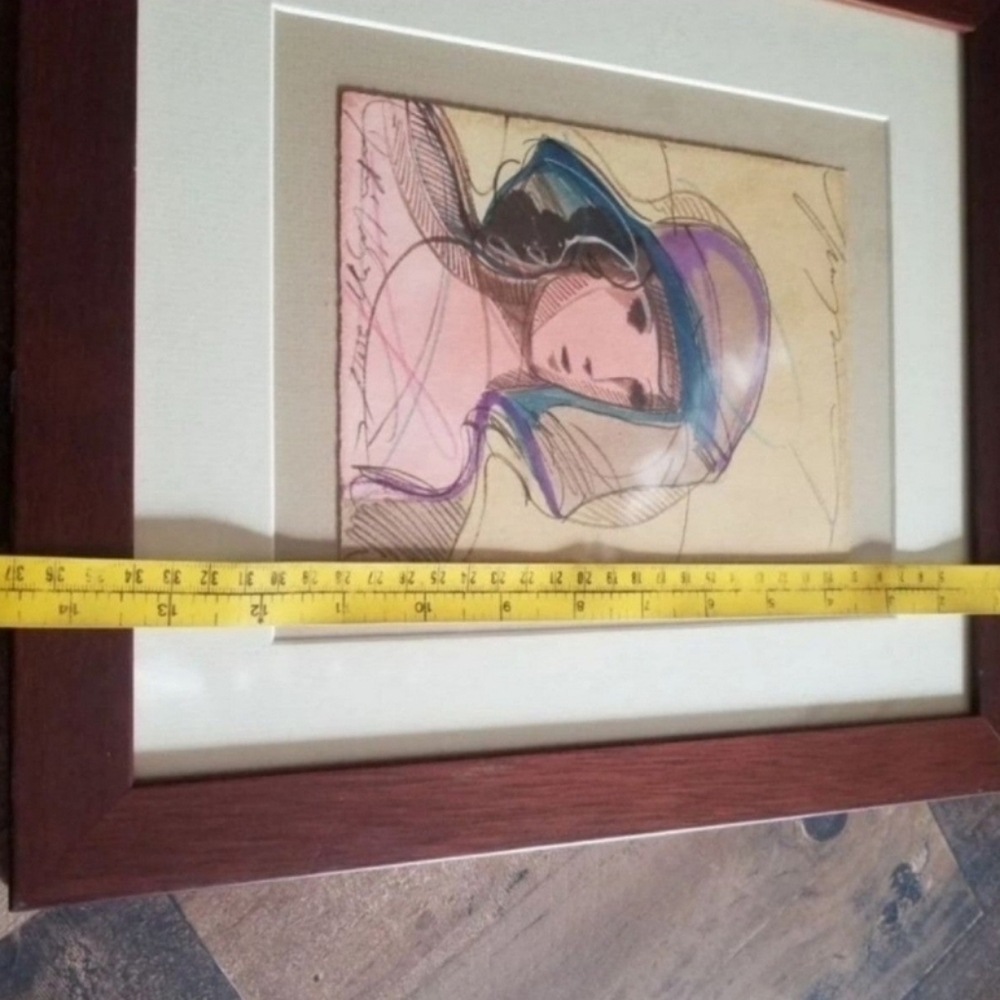 Framed artwork sketch fashion drawing - Picture 5 of 11